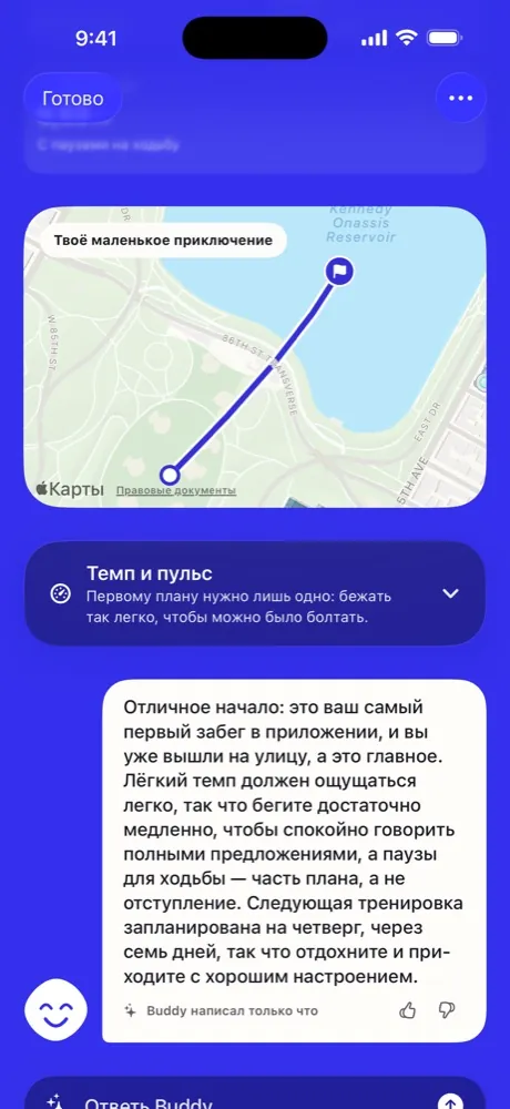 Разбор пробежки от Buddy (язык: Русский)