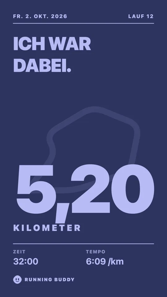 Eine Running Buddy Karte zum Teilen
