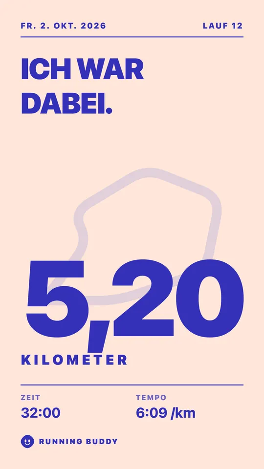 Eine Running Buddy Karte zum Teilen