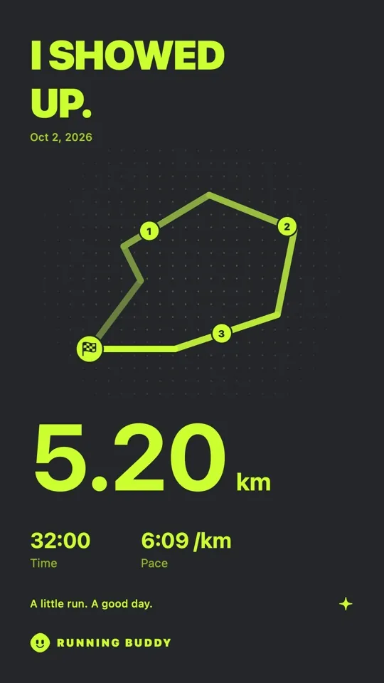 A Running Buddy share card