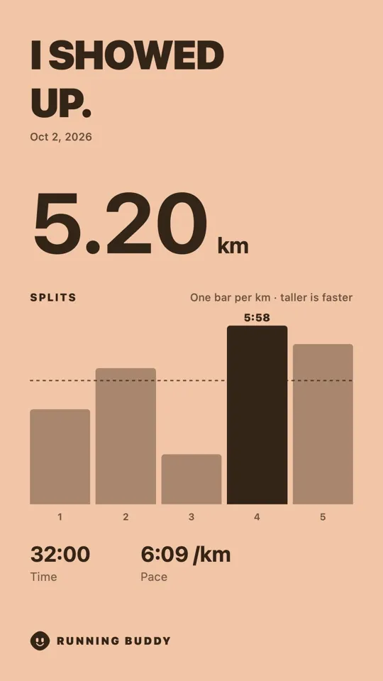 A Running Buddy share card