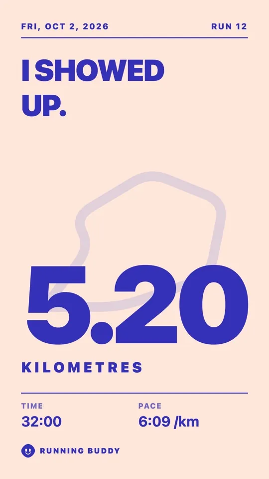 A Running Buddy share card