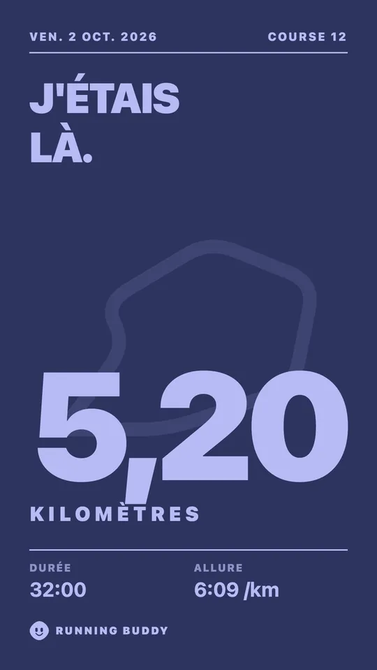 Une carte à partager Running Buddy