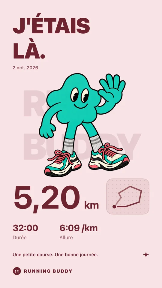 Une carte à partager Running Buddy