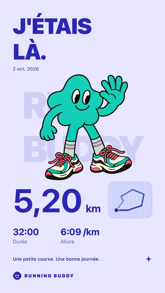 Une carte à partager Running Buddy