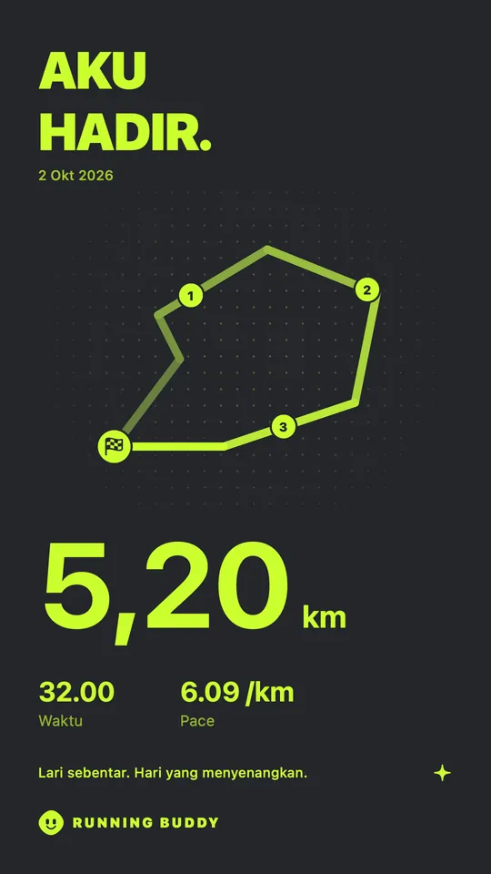Kartu berbagi Running Buddy