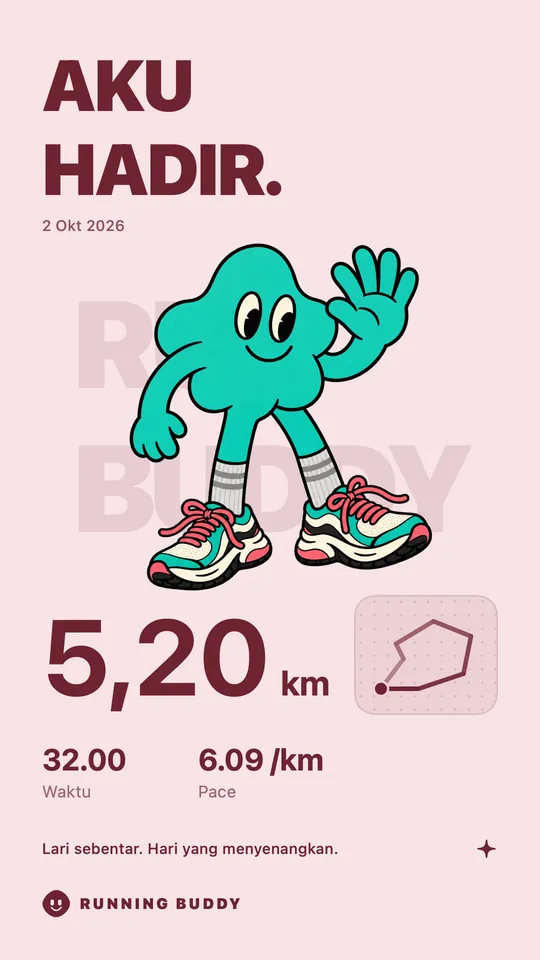 Kartu berbagi Running Buddy