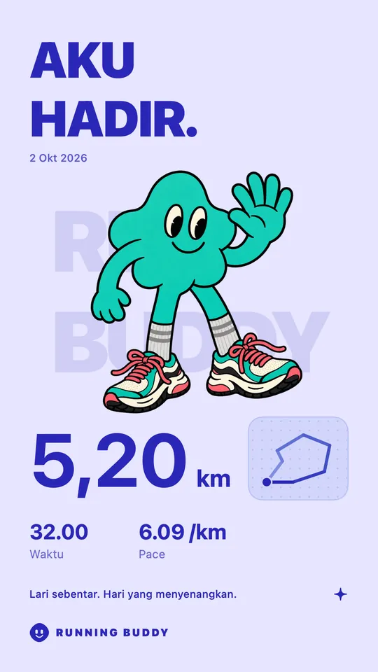 Kartu berbagi Running Buddy