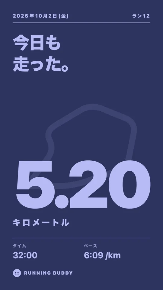 Running Buddyのシェアカード