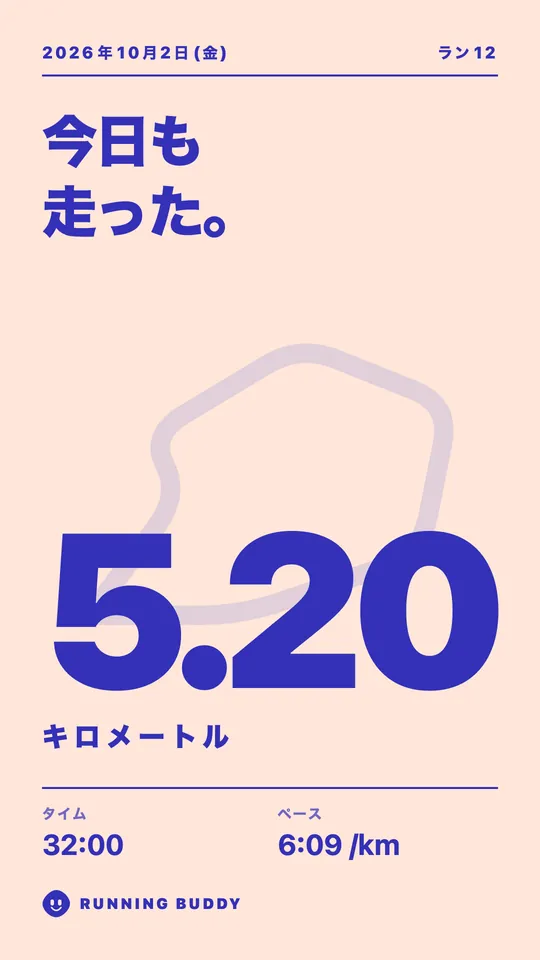 Running Buddyのシェアカード
