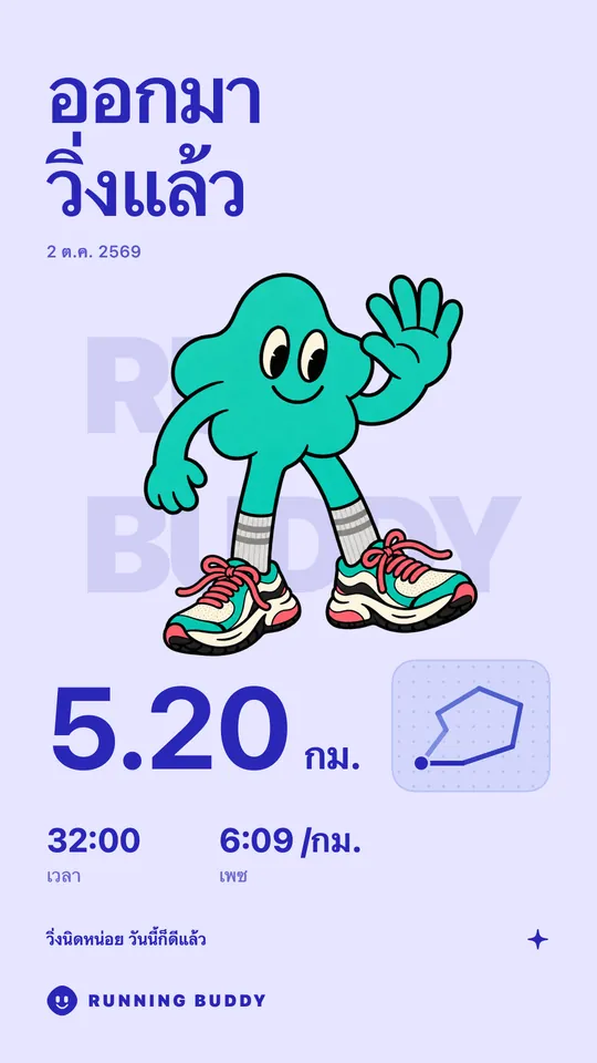 การ์ดแชร์ของ Running Buddy