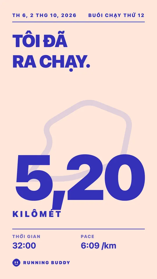 Thẻ chia sẻ của Running Buddy
