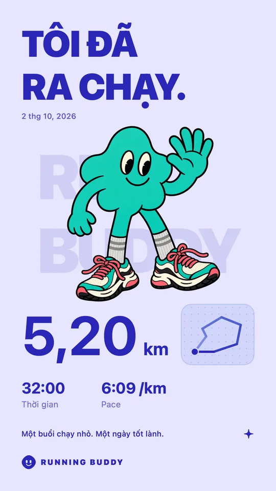 Thẻ chia sẻ của Running Buddy