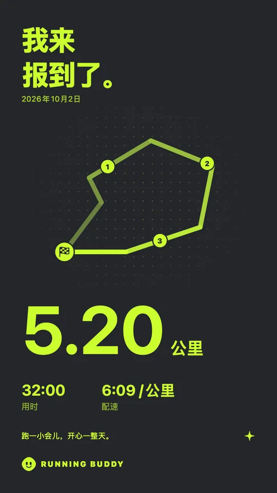Running Buddy 分享卡片